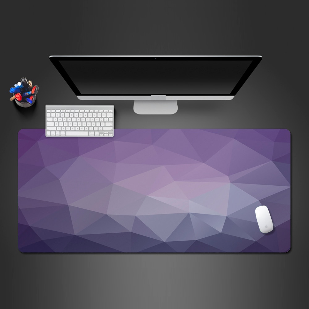 Cor personalidade criativa ilusória do jogo mouse pad personalizado roxo teclado de desktop caixa de bloqueio grande almofada lavável almofada de borracha