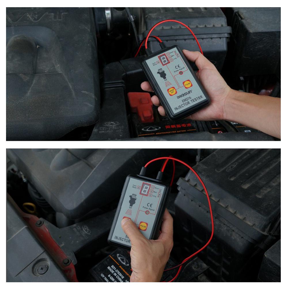 EM276 Injector Tester Fuel Injector 4 Pluse Modes Tester Powerful Fuel System Scan Tool EM276 Injector Tester