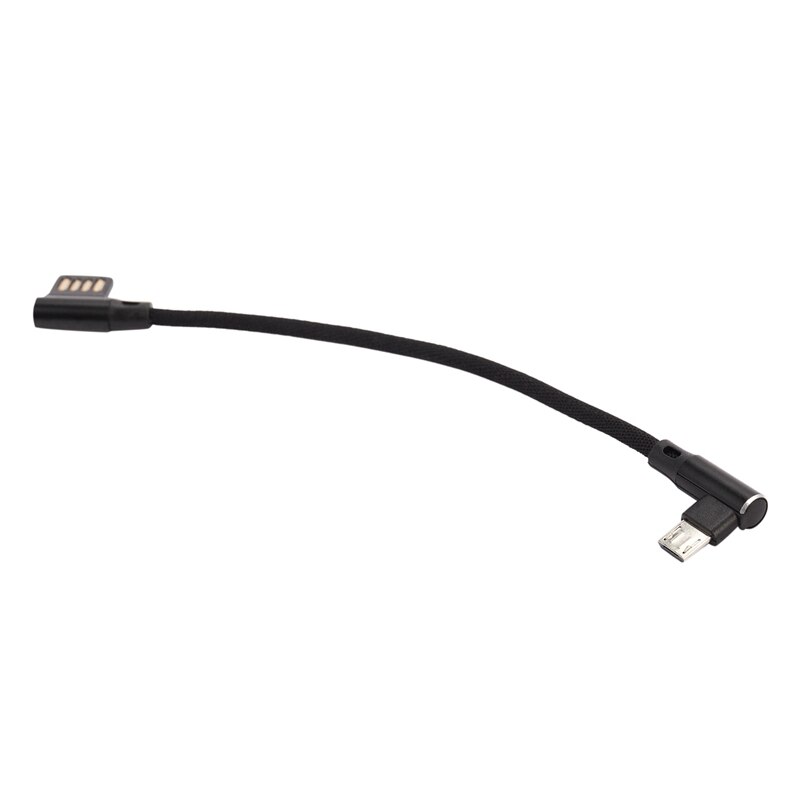 Cable de carga de datos para tableta y teléfono V8, Cable Micro Usb 2,0 de 15Cm, 5 pines, ángulo recto a ángulo derecho izquierdo de 90 grados, doble codo