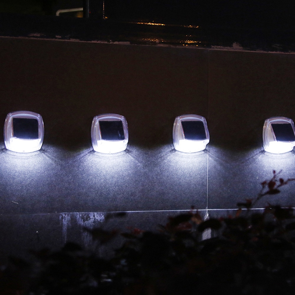 8 LED Solar Wall Light Outdoors Waterproof Led Solar Fence Garden Lamp for Patio Stairs Pathway Small Courtyard Decoration Lamp