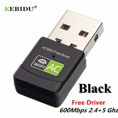 Kebidu AC 600Mbps USB Wifi Adapter 5/2. 4Ghz Dual Band met Antenne Dongle LAN 802.11ac/a/b/g/n voor Windows XP win 7 10 Mac Vista: 3