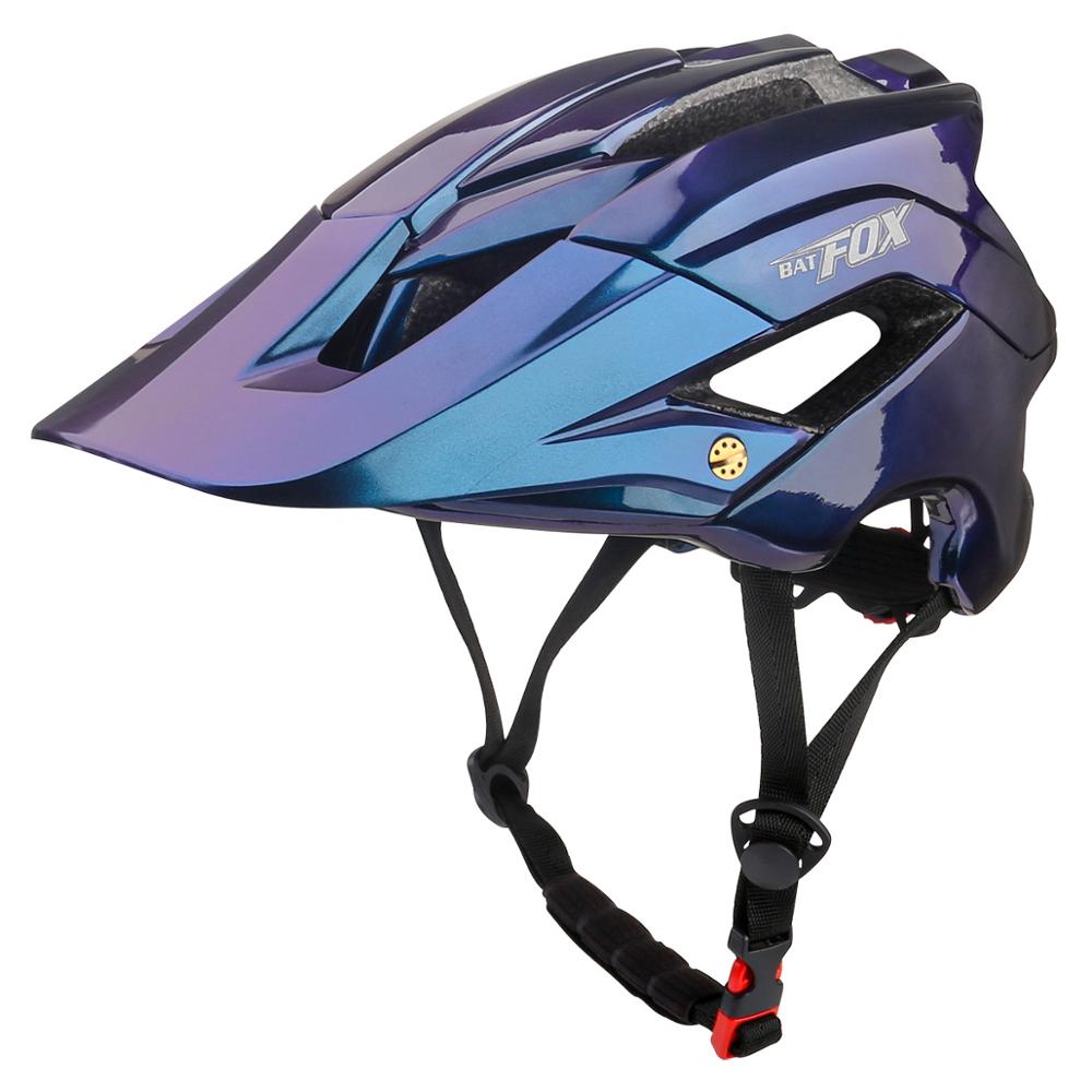 Batfox Fietshelm Ce-certificering Mtb Racefiets Ultralight Integraal Gegoten Met Zonneklep Mannen Vrouwen Ultralight Fiets Helme
