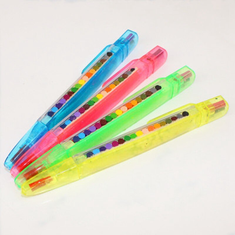 1 Pc 20 Color Pencil Cratons Stacker Pencils Drawing Pen Children Painting Pencil Wax Crayon Art Painting Pen Kids Graffiti Pen