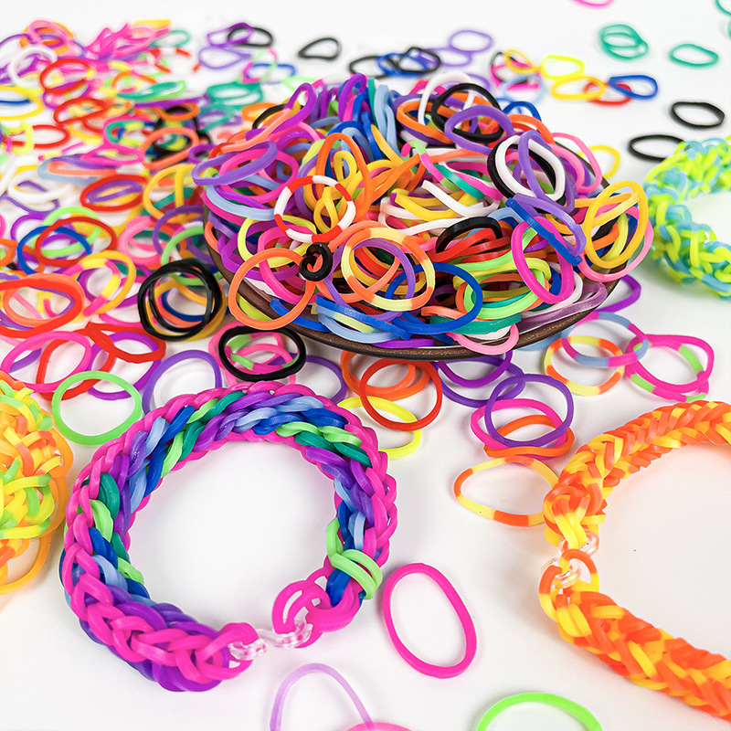 DIY telar pulsera de goma niñas niños pulsera decorativa muñeca collar clásico hecho a mano joyería de juguete