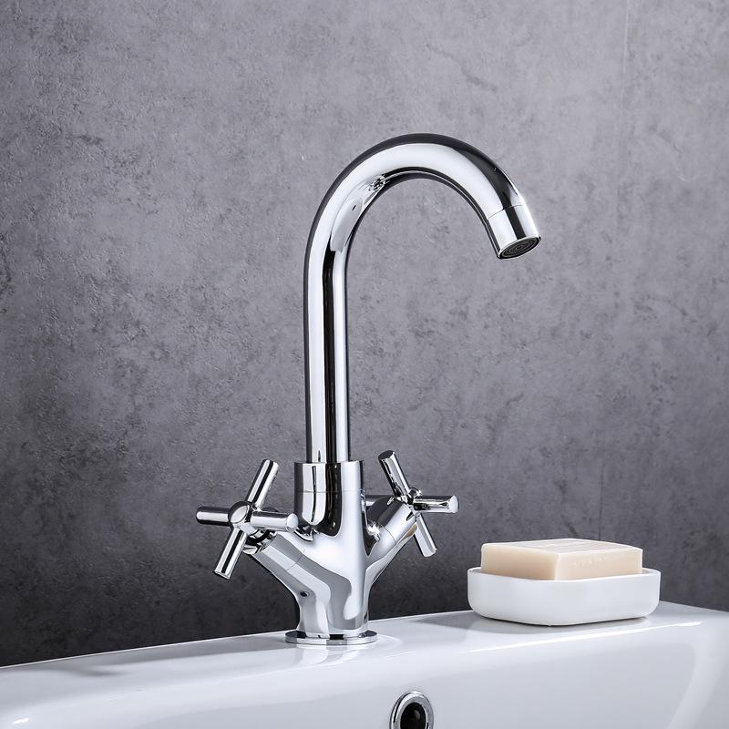 Bathroom Faucet Antique bronze finish Brass Sink Cold Water kitchen Faucets Double Handle Cold And Water Tap Torneira