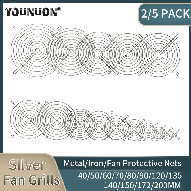 Griglia per ventola di raffreddamento Reti in ferro metallico per ventola del computer 30mm 40mm 50mm 60mm 70mm 80mm 90mm 120mm 135mm 140mm 170mm 200mm Griglia per ventola