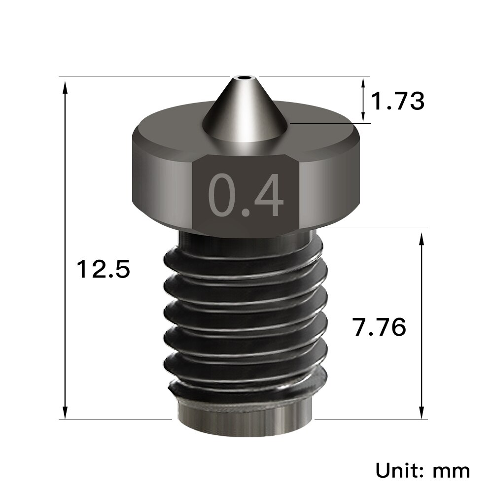 Top Hardened steel V6 Nozzle for 3D Printers hotend 3D Printer Nozzle for E3D hotend titan extruder prusa i3 mk3