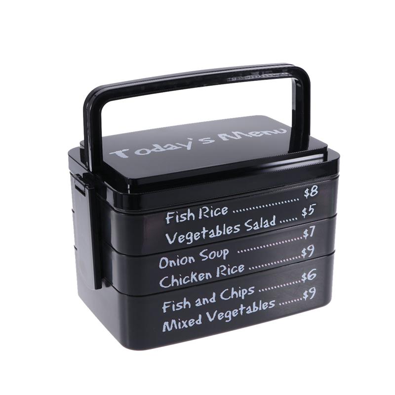 1PC 3 Layers Todays Menu Insulated Lunch Box Mess Tin Food Container for School Home Office