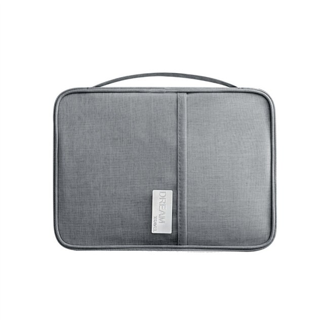 Porta pasaporte a prueba de agua, Cartera de viaje para tarjetas de crédito grandes, organizador, accesorios de viaje, bolsa para documentos, tarjetero, 2022: Grey-L