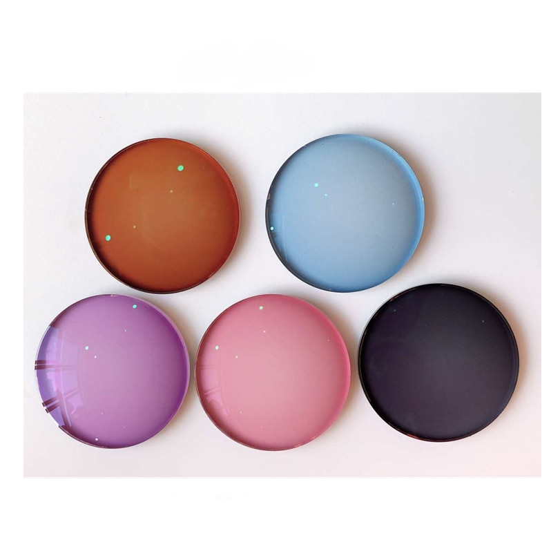 1.56 (0.00 ~ 6.00) meekleurende Grijs/Roze/Thee/Paars/Blauw Hars Asferische Glazen Lenzen, Recept Bijziendheid Optische Lens L301