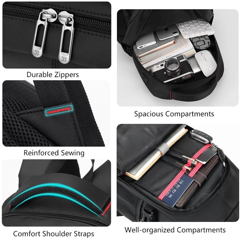 Zaino per laptop Uomo Donna Bolsa Mochila per 15.6 17 pollici Notebook Computer Zaino Borsa da scuola Zaino per adolescenti