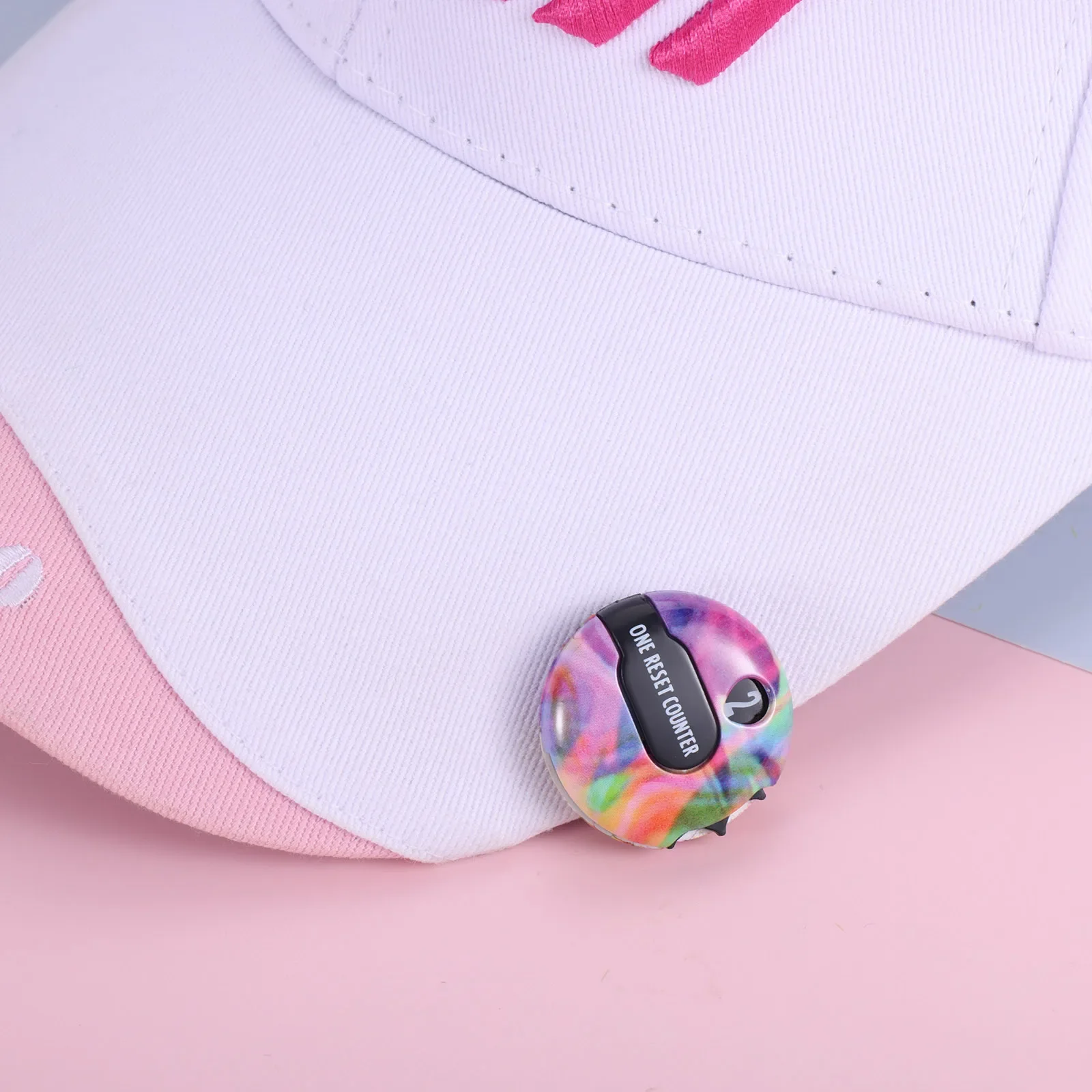 Contador de trazo de puntuación de Golf con Clip de sombrero portátil, Clip de reinicio de un toque en sombrero/guante, registro de puntuación de juego de hasta 12 golpes, 3cm, 1Pc