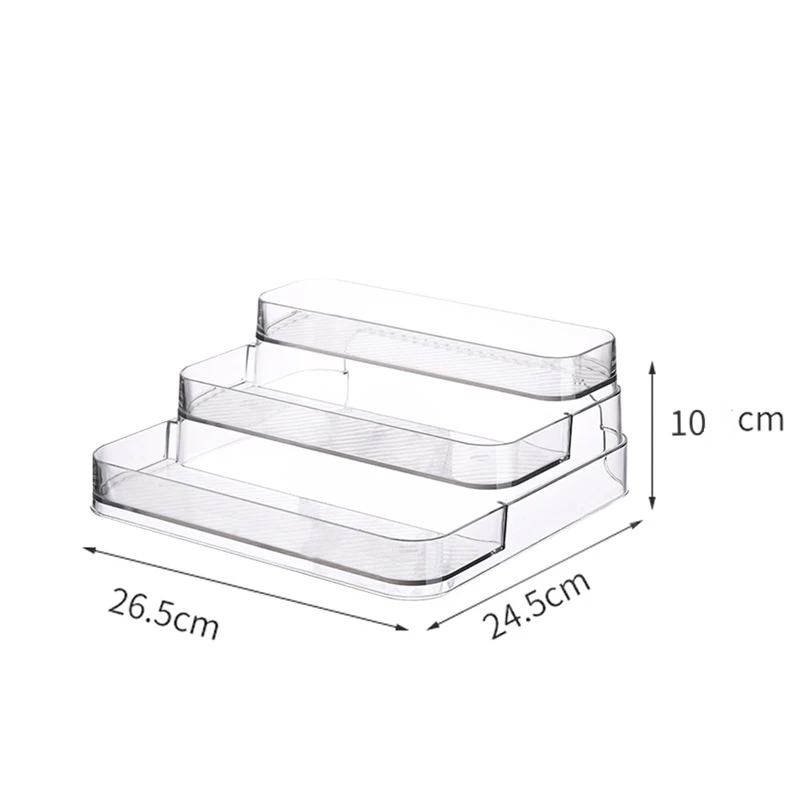 3-laags desktop parfum plank acryl cosmetische organisator parfum opbergrek pop displaystandaard keuken kruiden organisator: Brons