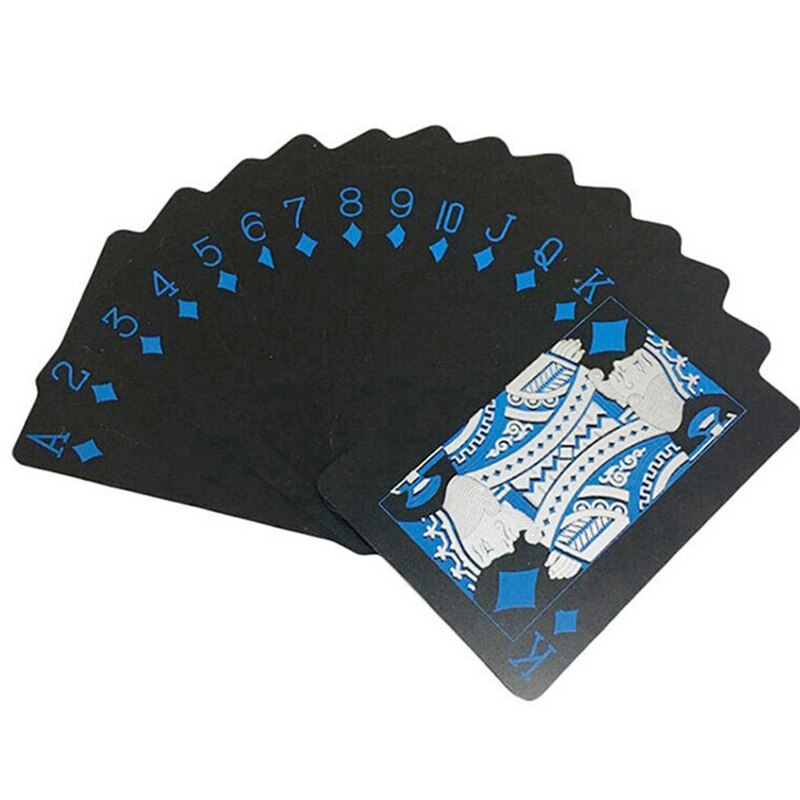 Waterdichte pvc plastic speelkaarten poker klassieke goocheltrucs gereedschap pure zwarte magie doos verpakt dwh 5