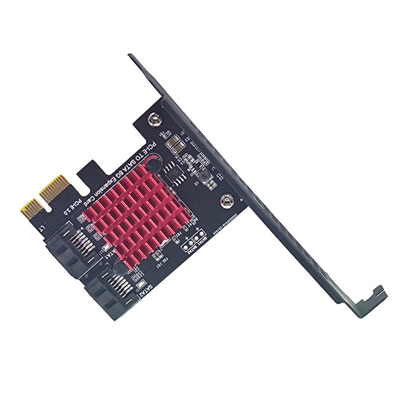 SATA PCI-E Adapter 2 Ports SATA 3.0 to PCIe X1 Expansion Adapter Card SATA PCI-E PCI Express Converter for BTC Mining