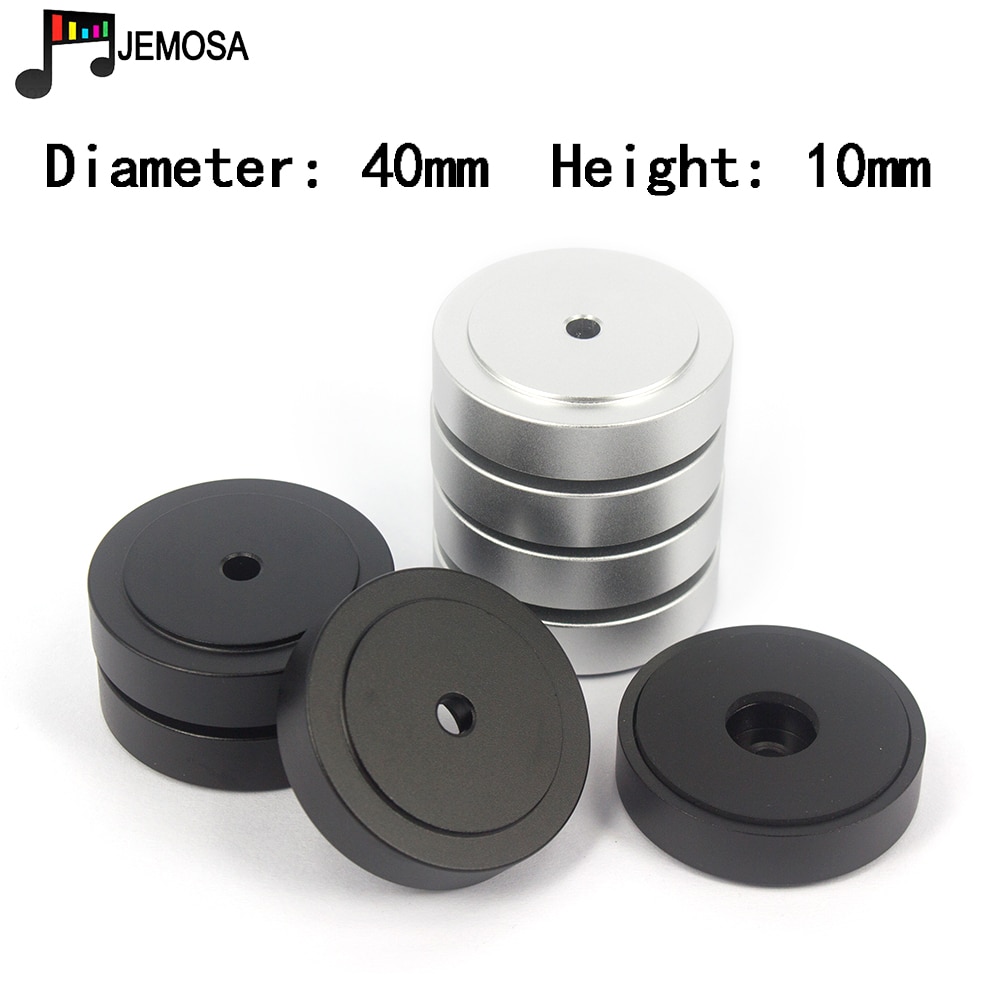 4 pz 40mm * 10mm alluminio piedi macchina amplificatore piedi altoparlante giradischi piedi gomma assorbimento degli urti lettore CD DAC piedi macchina