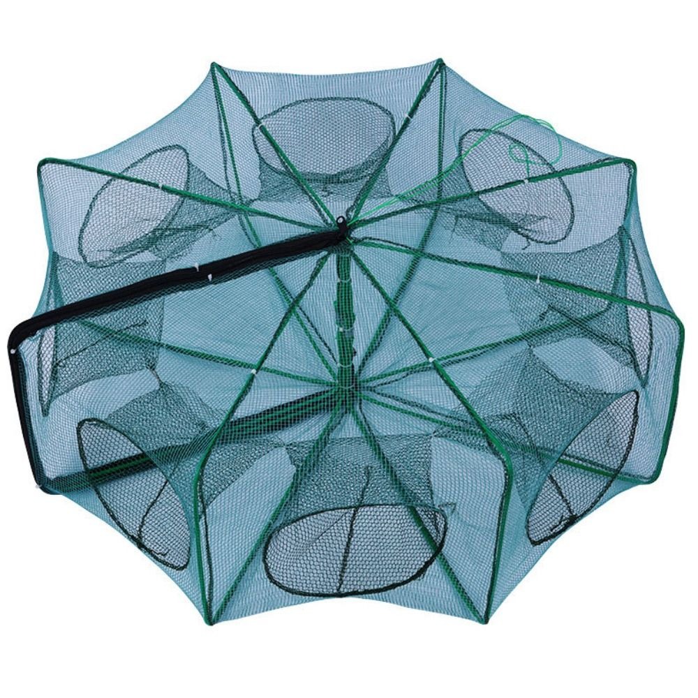 6/8/10 Holes Fishing Net Foldable Green Hexagon Octagon Net 40~82cm Nylon Casting Nets: Burgundy