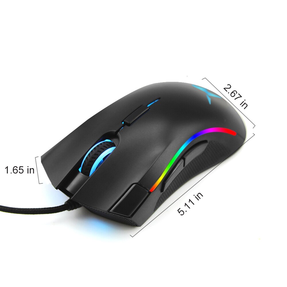 Delux M625 RGB Wired Gaming Mouse Ergonomic 7D 24000 DPI Adjustable Mause USB Optical Computer Backlight Game Mice For PC Laptop