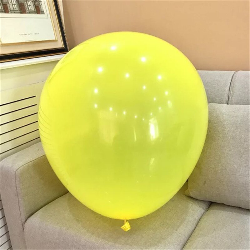 36inch Giant White Pink Latex Air Helium Balloon Big Round Inflable Golobs Wedding Birthday Party Decoration Baby Shower Balls: Yellow