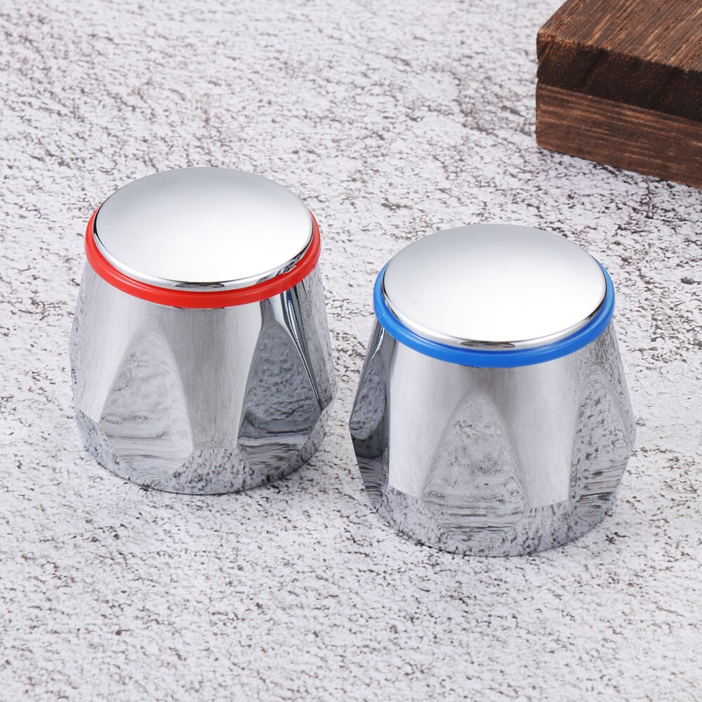 2 Stuks &amp; Cold Tap Top Hoofd Kraan Cover Chrome Plated Vervanging Set Keuken Badkamer Kraan Handvat