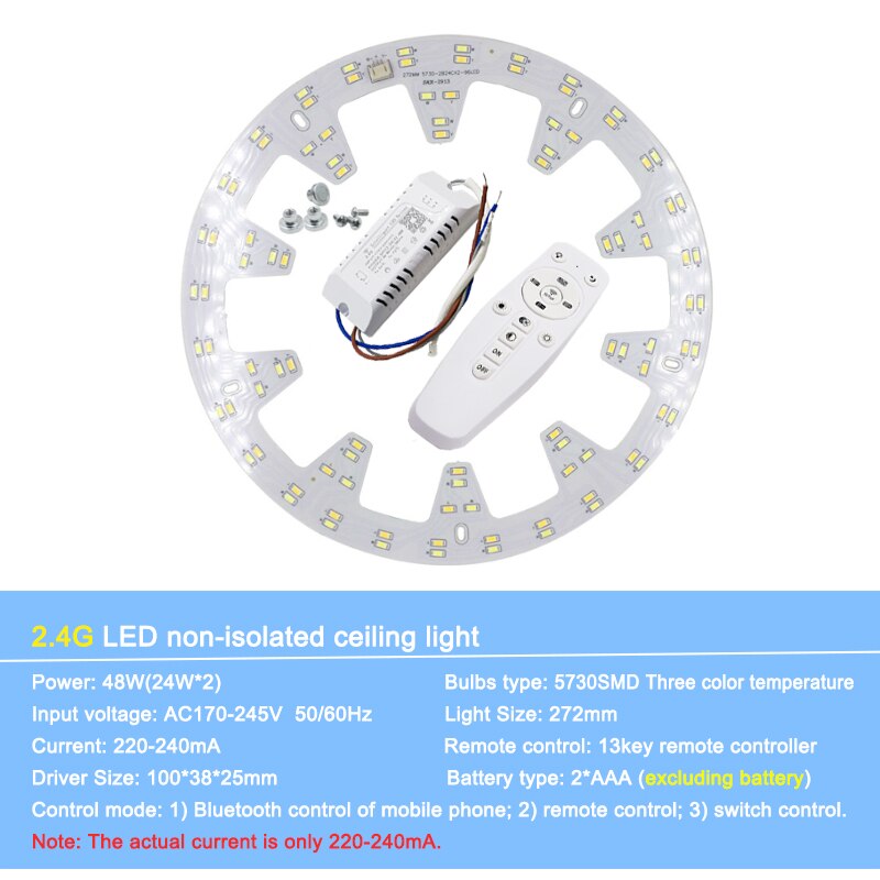 Smart2.4G Infrarood Beloven AC85-265V Met Plafond Afstandbediening Led Lamp Voor Plafondlamp Indoor Plafondlamp: I-24x2W2.4G