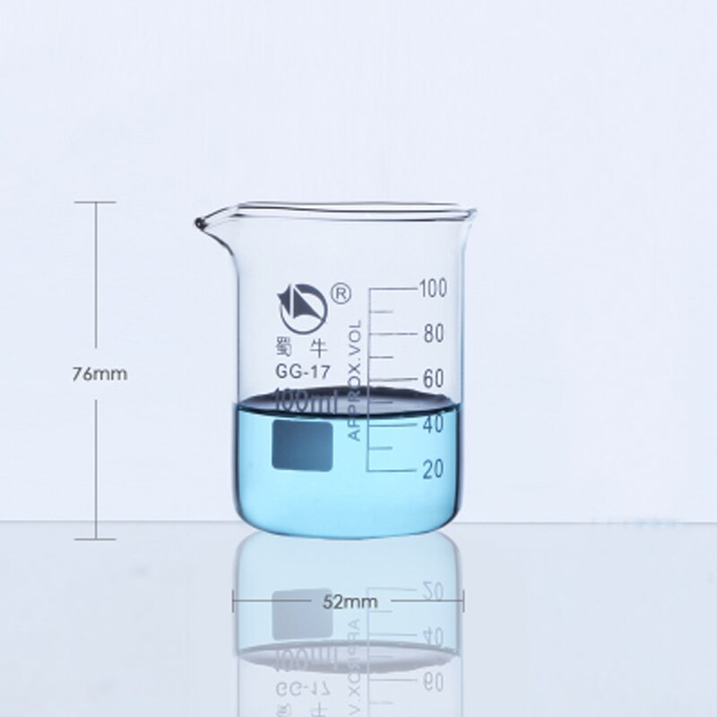 10 pieces/pack 100mL lab Glass Beaker GG-17 Borosilicate 3.3 Glass Beaker Chemistry Laboratory equipment