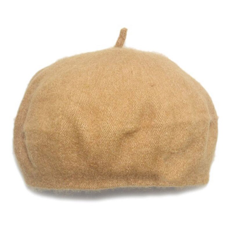 Béret en laine pour bébé fille, chapeau de peintre de Style britannique, couleur unie, mignon pour enfants, automne et hiver: khaki