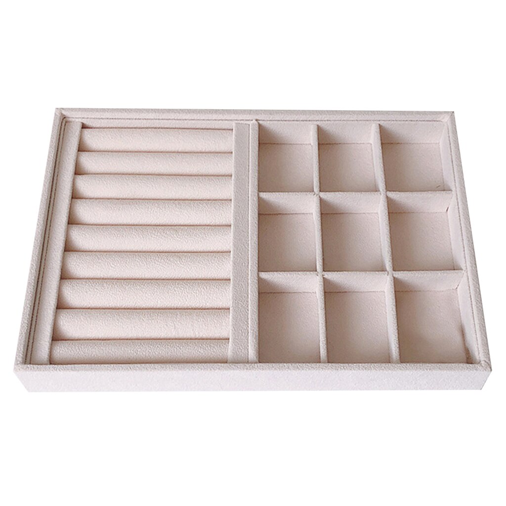 Portable Jewelry Ring Display Organizer Case Tray Holder Necklace Earrings Bangle Storage Box Showcase Jewelry Stand Holder: H