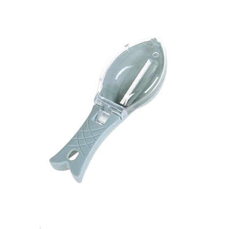 Escova de pele de peixe raspagem escamas de pesca raladores de escova rápido remover peixe faca raspador de limpeza com faca dispositivo: Azul