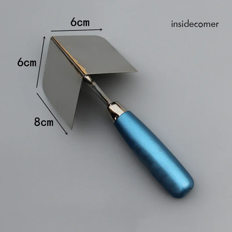 Drywall Corner Tool, Outside / Inside Corner Knife, 8x6cm, Stainless Steel Corner Trowel for Drywall Gyprock Plasterboard