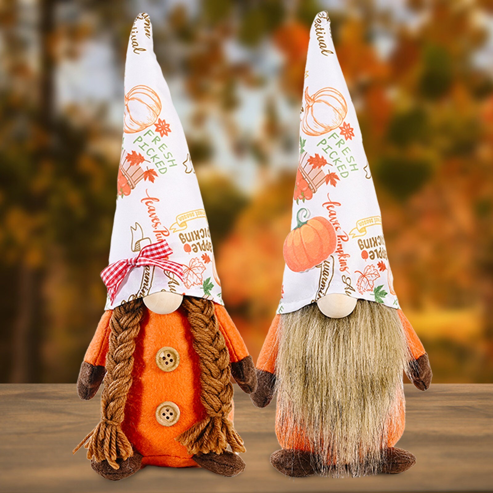 40 #2Pc Oogsten Festival Decoraties Zonnebloem Pompoen Faceless Gnome Elf Thanksgiving Kinderkamer Woondecoratie Moeder Dag