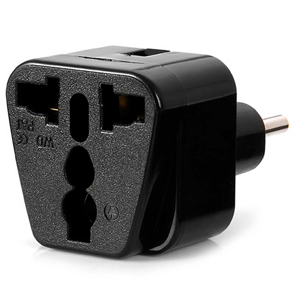 Universal Reisestecker Adapter UK AU US USA zu 3 Pin Typ L Italien Italienisch Netzstecker Reiseadapter Konverter Weiß