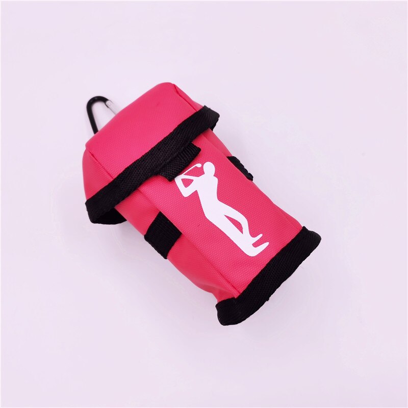 Polyester Small Golf Ball Bag Mini Golf Bags With Tee Position Small Pocket Sporting Goods 4 Colors: red