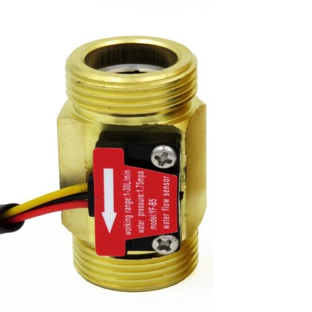 water flow sensor 3/4 DN20 Copper flow sensor Switch Flowmeter Meter copper Hall flowmeter turbine flow