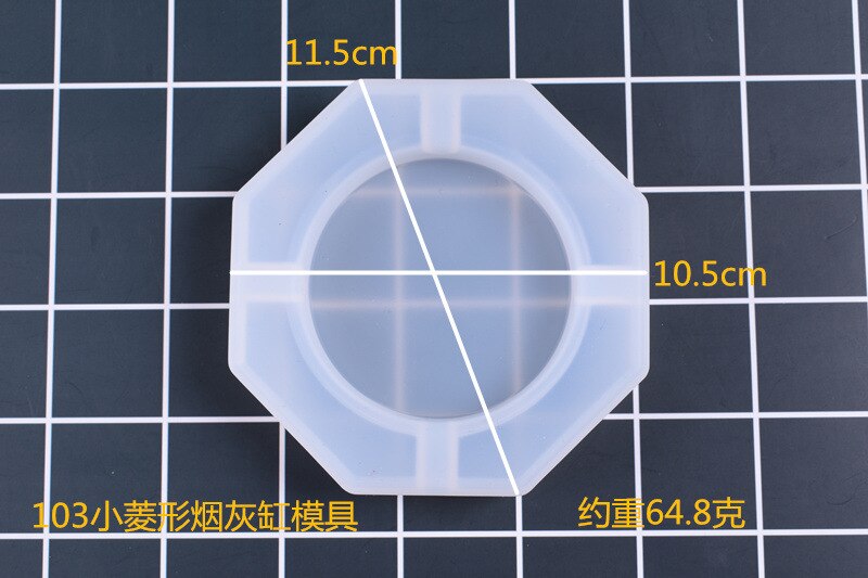 Spejl askebæger silikone skimmel krystal epoxy uv harpiks plast manuel blomsterbeholder blank poleret: 3