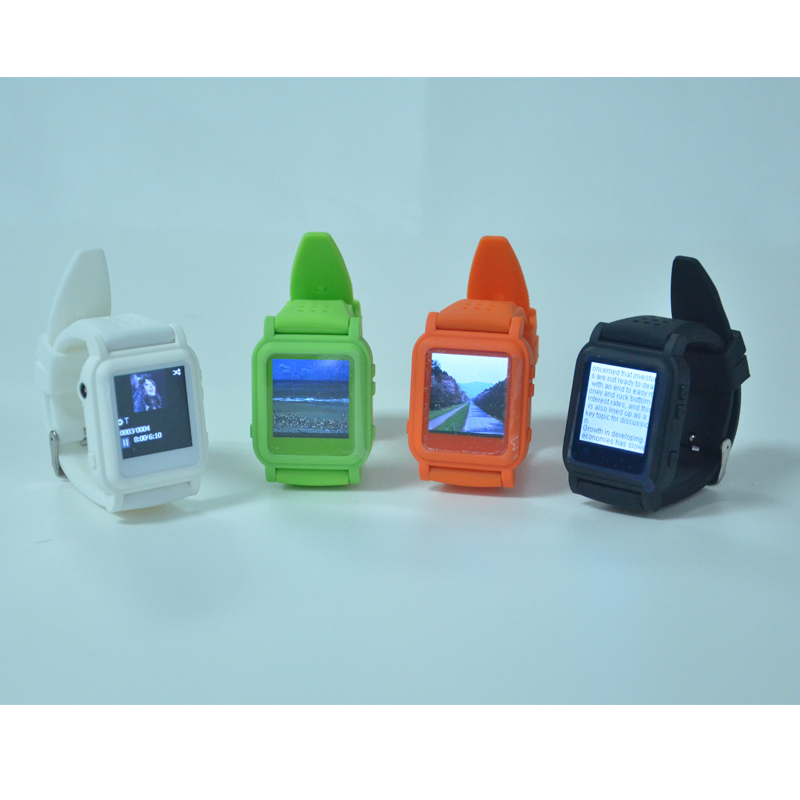 Reproductor mp4 con botón de emergencia, reloj de memoria con 10 líneas de texto, txt ebook, 4GB, 8GB, color blanco y negro,