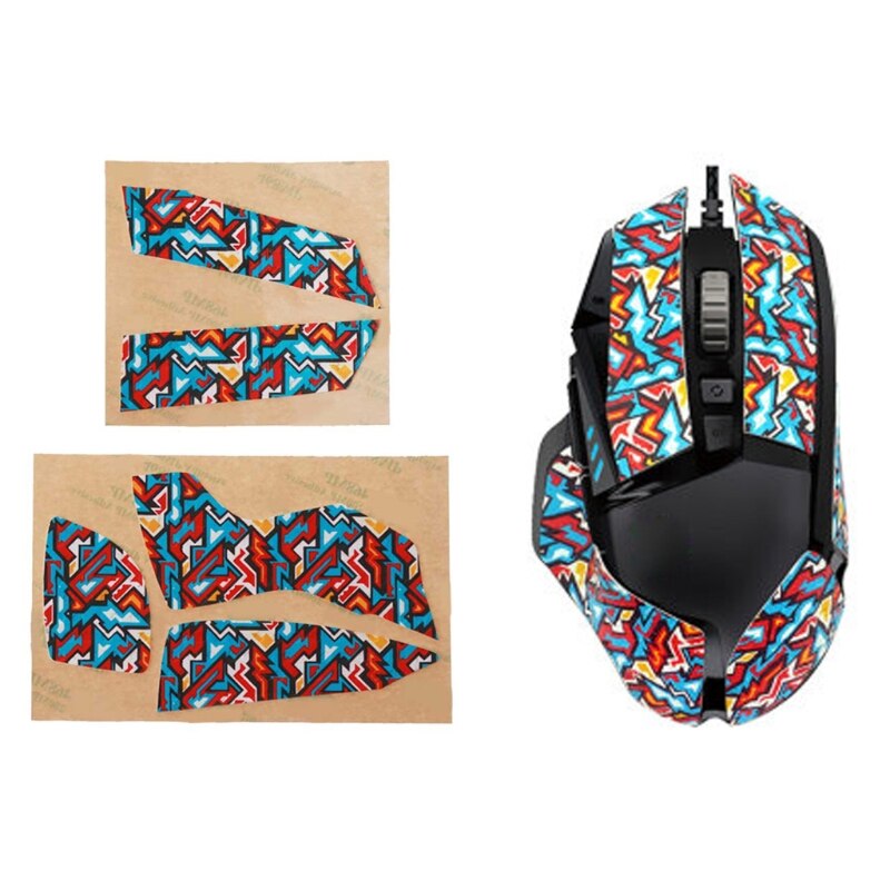 Hotline Games adesivi laterali con nastro antiscivolo per Mouse colorato per logitech G502 Mous XXUC
