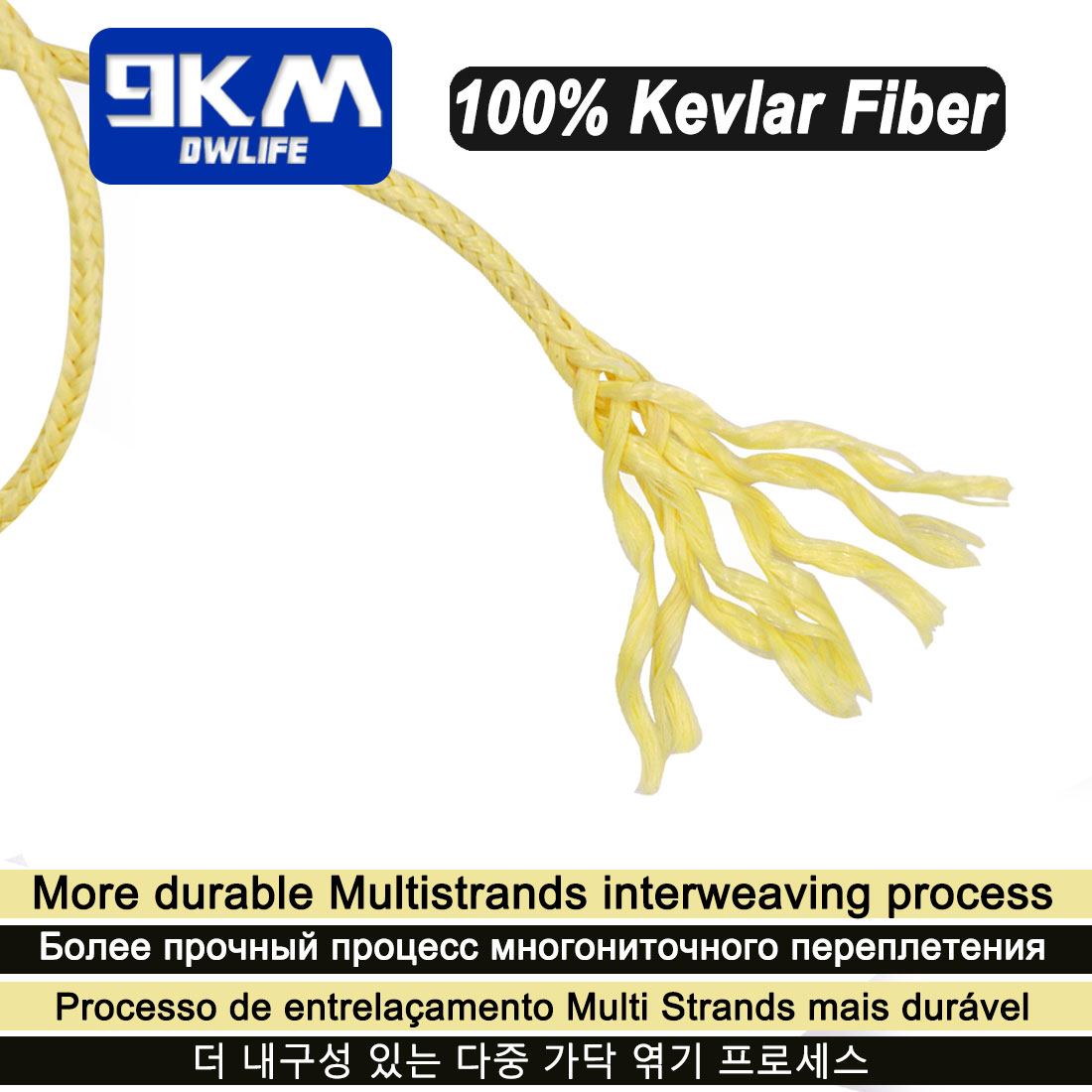 Línea de Kevlar trenzada de 0,4 ~ 3,5mm, línea de asistencia para pesca, alta resistencia a la tracción, cuerda para cometa voladora, Camping, senderismo, cable para exteriores