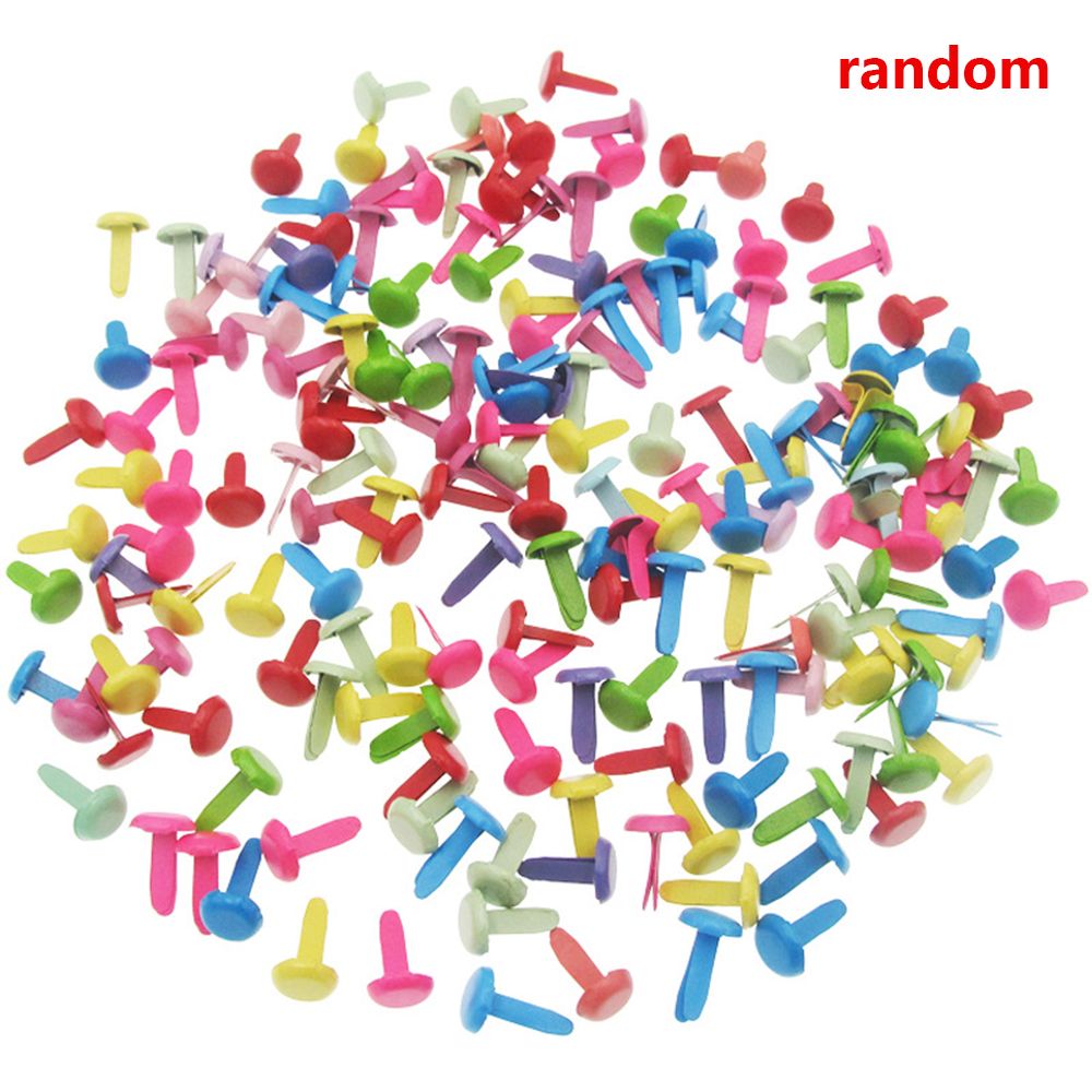 200 st färgglada 4.5mm mini dekorativa brads pysselkort gör stämpling scrapbooking fästelement dekortillbehör