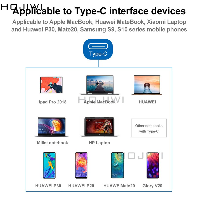 Hojiwi 4 em 1usb c hub tipo c para multi usb 3.0 adaptador hdmi doca 4k thunderbolt 3tf sd leitor pd para macbook pro huawei companheiro