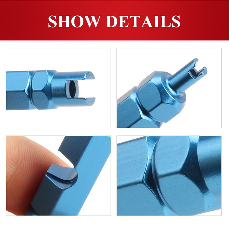 Double-head Bicycle Wrench Valve Core Disassembly Tool Multifunction Valve Core Removal Tool Wrench Disassembly Tubeless Tool
