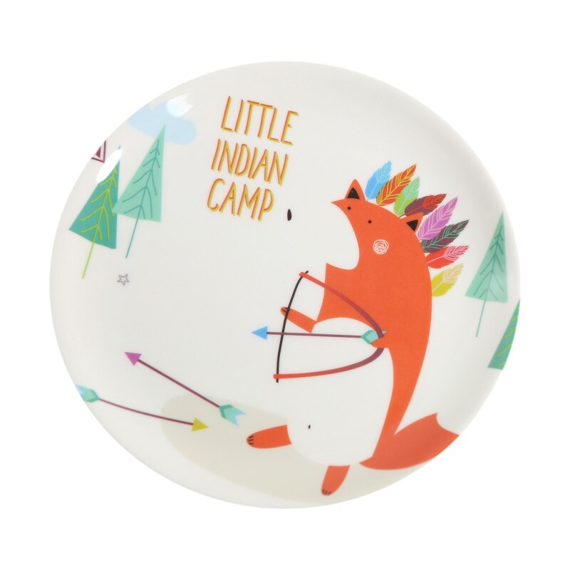Melamine Cartoon Salad Plate Melamine Dinner Plates Imitation Porcelain Tableware Dessert Dish Child Breakfast Lunch Plate: A1