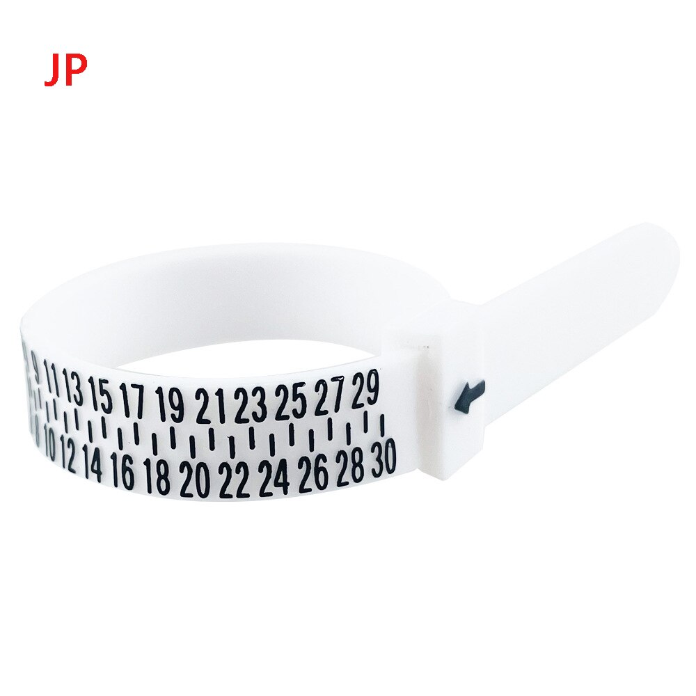 Ring Size Measuring Circle Fit UK/US British/American Officer Finger Size Gauge Men Women Sizes A-Z Jewelry Accessories Tools: White-JP