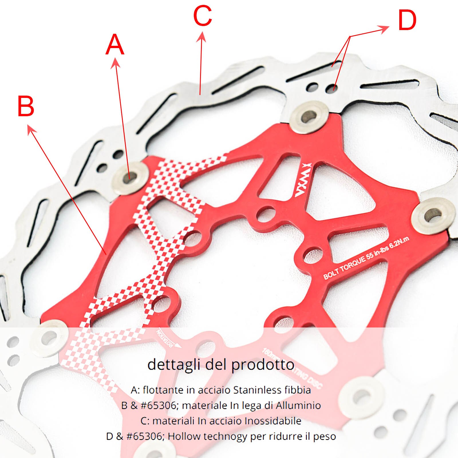 Bike Remschijven Warmteafvoer Drijvende Rotor Ultralight Float Disc Pad 160Mm 180Mm 203Mm Mtb Fiets schijfrem Pad