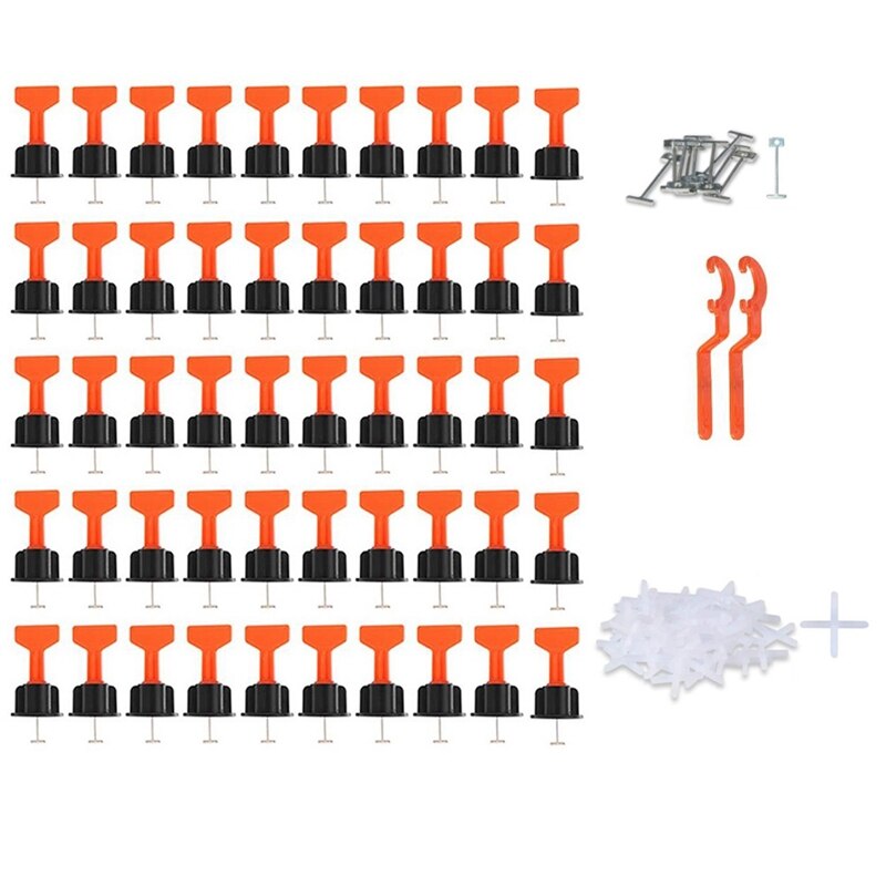 252Pcs Alignment Tile Leveling Wedges Tile Spacers System Flat Ceramic Leveler For Floor Wall Construction Tools Locator