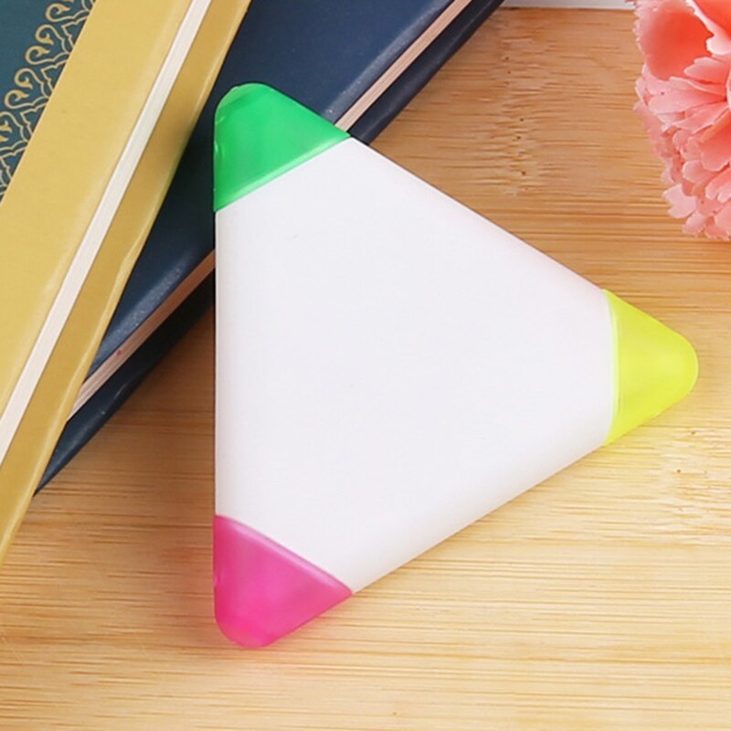 Highligter trekant polygon highlighter farve markør pen børn / studerende flerfarvet marke pen