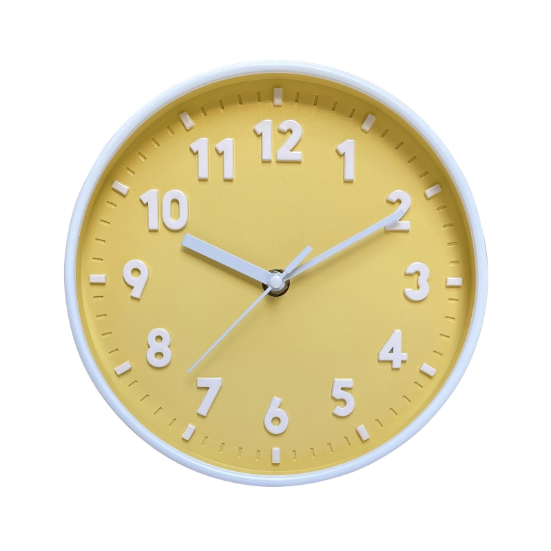 K1MF Moderne, einfache Wanduhr, 20,3 cm, Bonbonfarben, geräuschlos, für Zeituhren, Ornament für Zuhause, Schlafzimmer, freundlicher