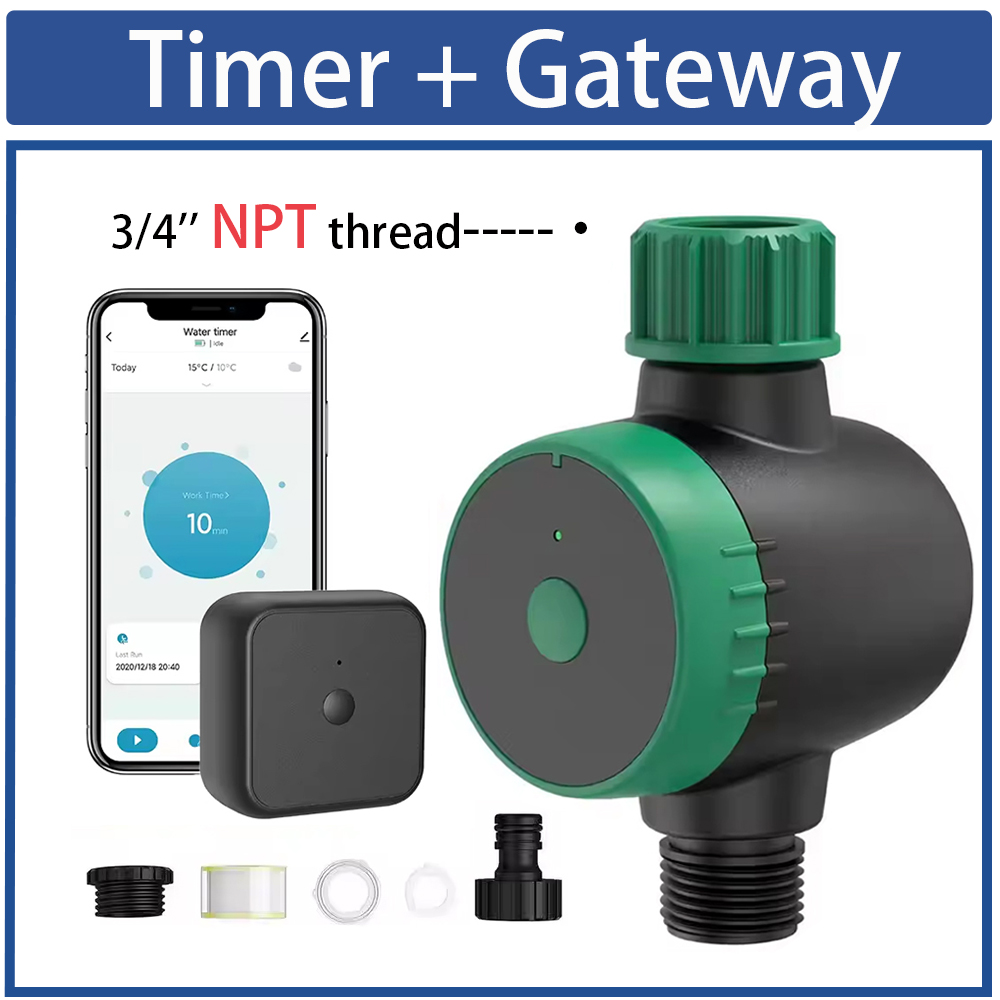 Bluetooth Garden Water Timer App Control Drip Irrigation System Programmable Automatic Irrigation Timer with Hub: Gold