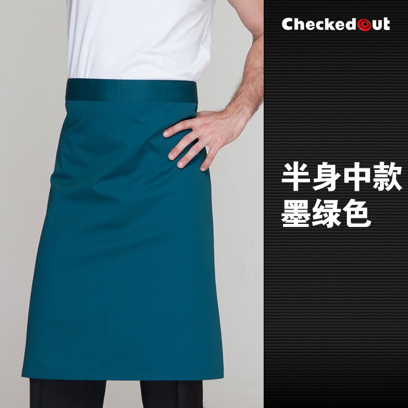 Restaurant chef schort diverse kleur koffie bar serveerster schort huishouden schort: dark green