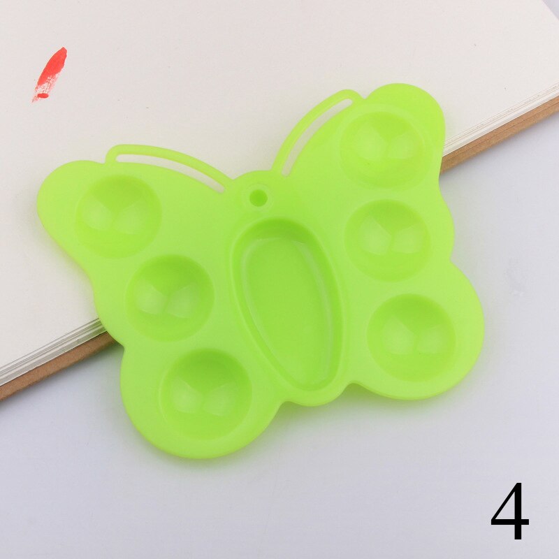 Cartoon Animal Plastic Palette Colorful Multi-function Oil Painting Palette Children Watercolor Painting Supplies Drawing Tool: 4